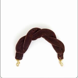 Clare V brown velvet puffy strap